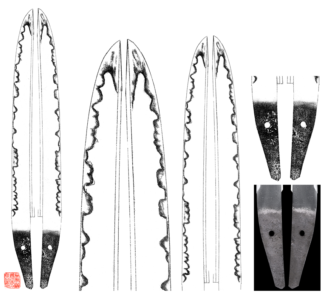 Blade inscribed by Muramasa  鮫皮研出鞘大小拵 Blade and Mounting